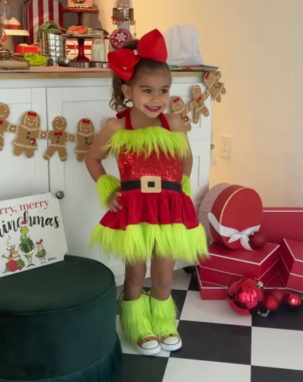 Grinch dress 2025 for girls